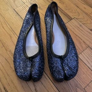 Margiela Tabi Dark Blue Sequins Ballet Flats size 40